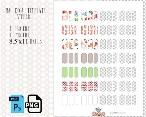 Free Nail Decal Templates