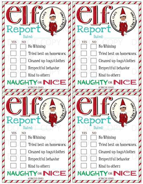 Free Naughty Nice List Printables