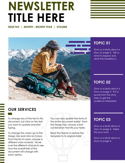 free newsletter templates