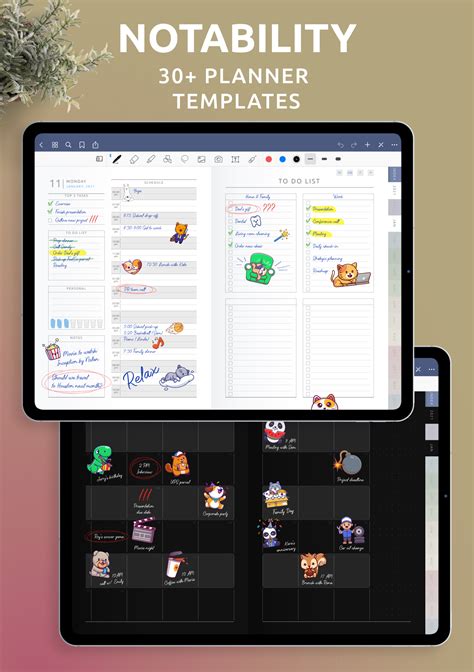 Free Notability Planner Template