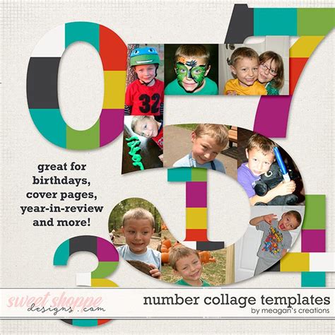 Free Number Collage Template Resources for Kids