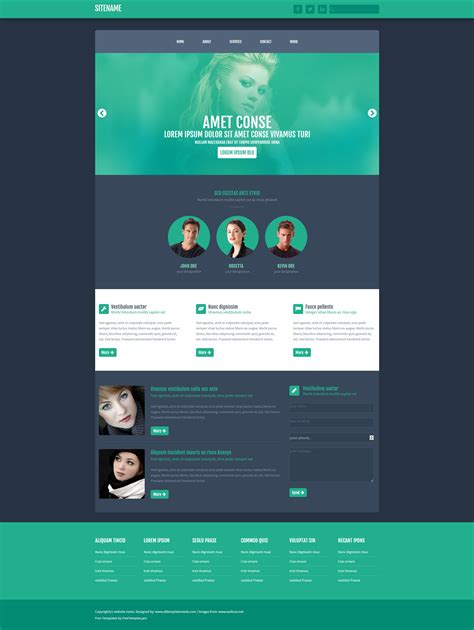 Free One Page HTML Templates