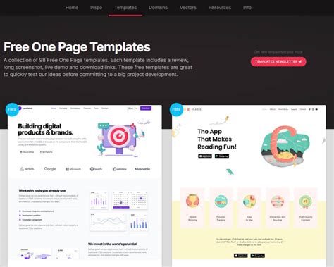 5 Free One Pager Powerpoint Templates