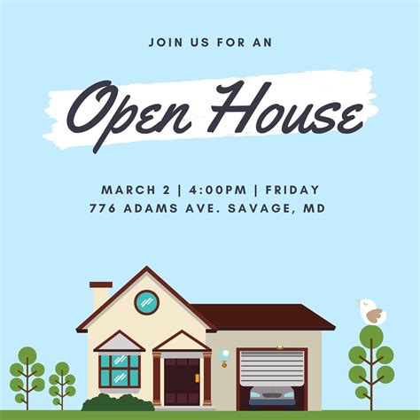 Free Open House Template