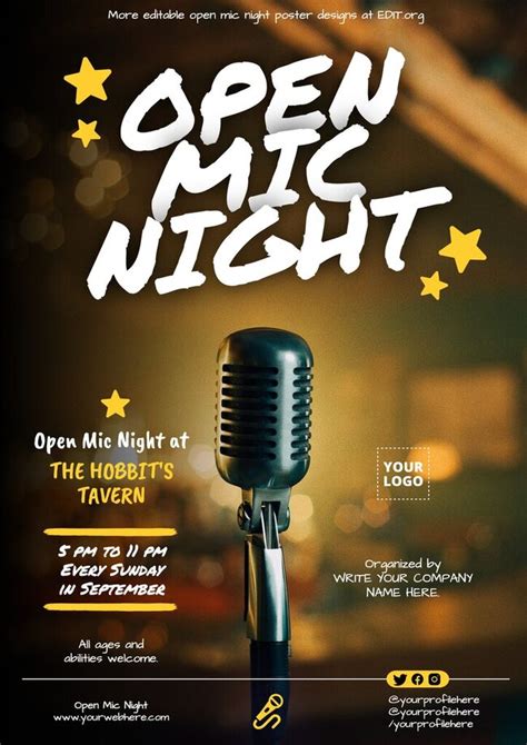 Free Open Mic Flyer Template