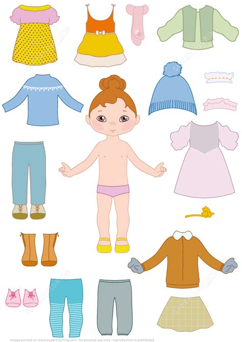 Free Paper Doll Cut Out Printable Templates For Kids