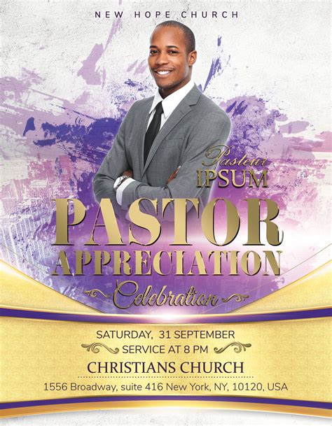 Free Pastor Appreciation Flyer Templates