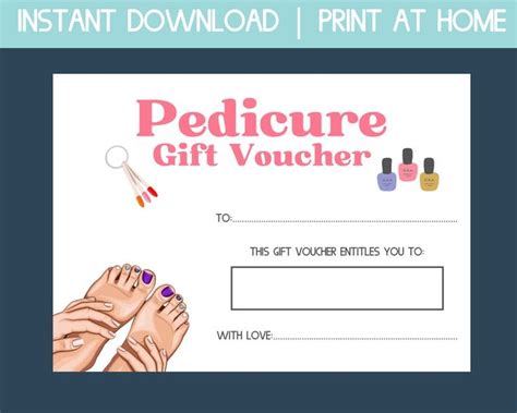 Free Pedicure Gift Certificate Templates