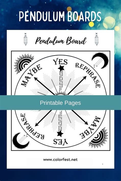 Free Pendulum Board Printables