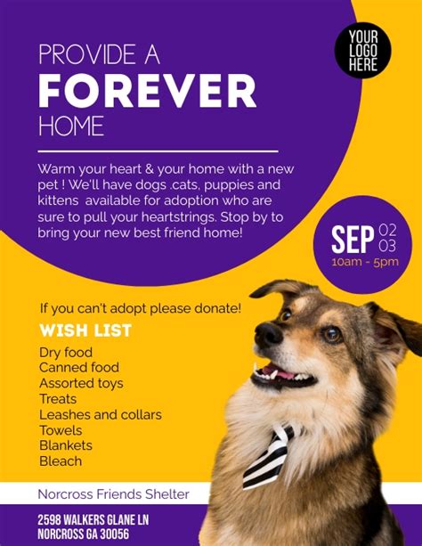 Free Pet Adoption Flyer Template 8