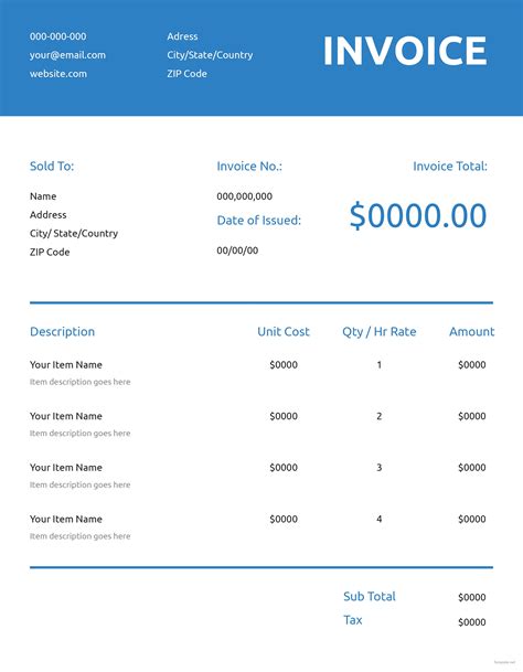 Free Photoshop Invoice Template