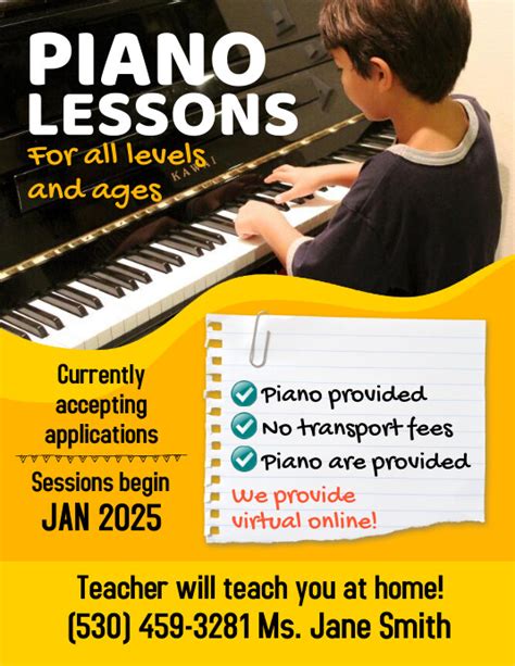 Free Piano Lessons Flyer 8