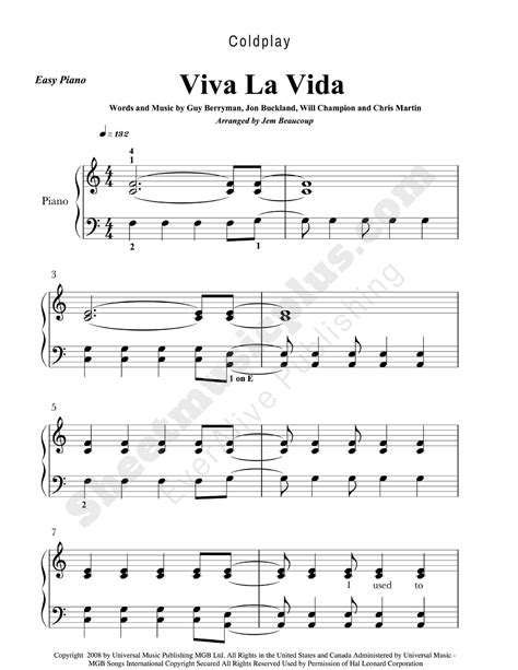 Free piano sheet music