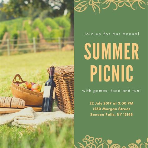 Free Picnic Invitation Templates