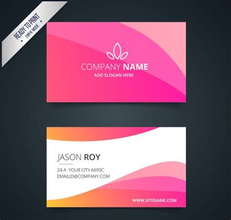 Free Pink Business Card Templates