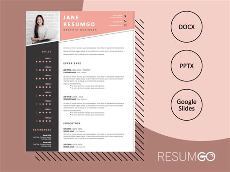 Free Pink Resume Template Download