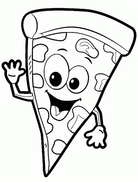 Free pizza coloring pages for kids