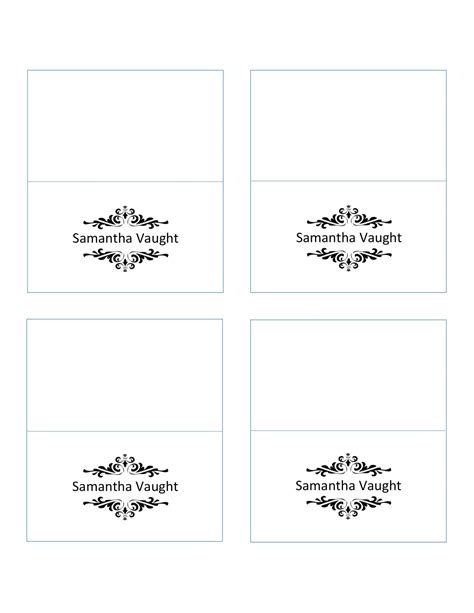 Free Place Card Template in Word