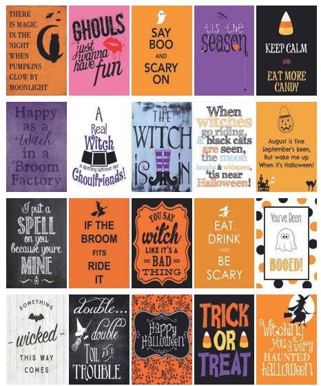 Halloween-themed free planner stickers printable designs