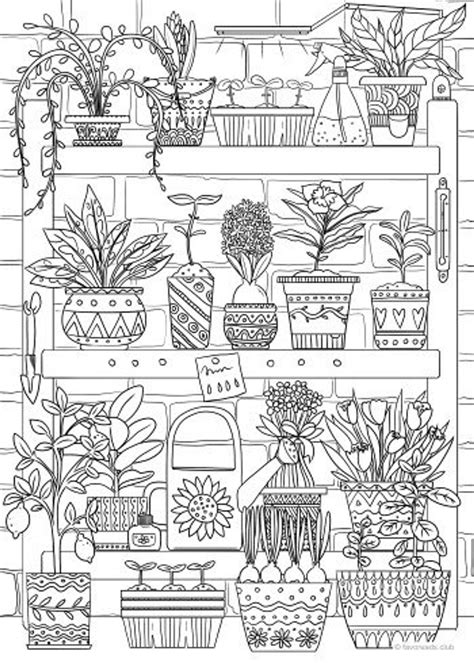 Free Plant Coloring Pages for Adults