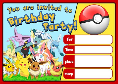 Free Pokémon Invitation