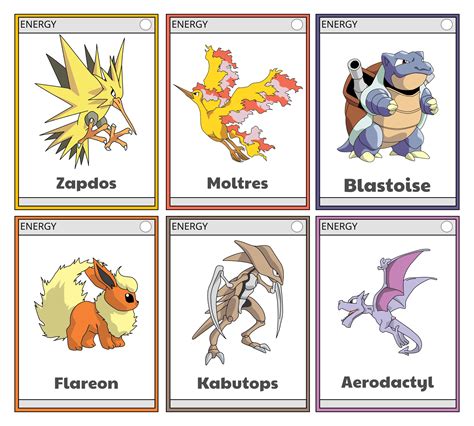 Free Pokémon Printable Cards