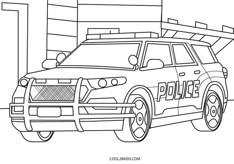 Free Police Car Coloring Pages For Kids