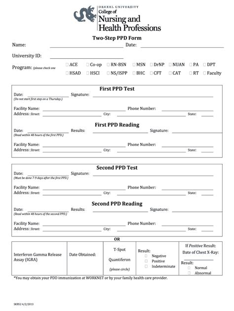 Free PPD Form Template