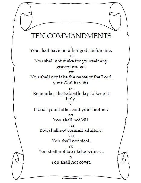 Mother and son printing 10 Commandments worksheets