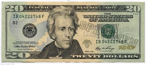 Free Printable $20 Bill Template