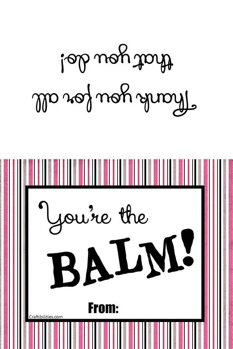 Free printable art and verse you are the balm