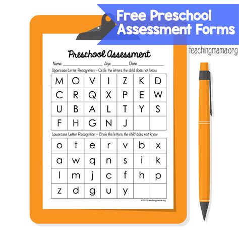 Free Printable Assessments for Teachers