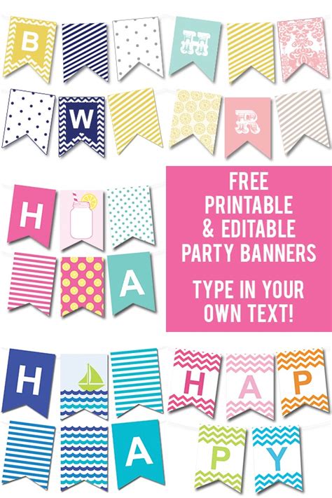 There are many websites that offer free printable banner templates