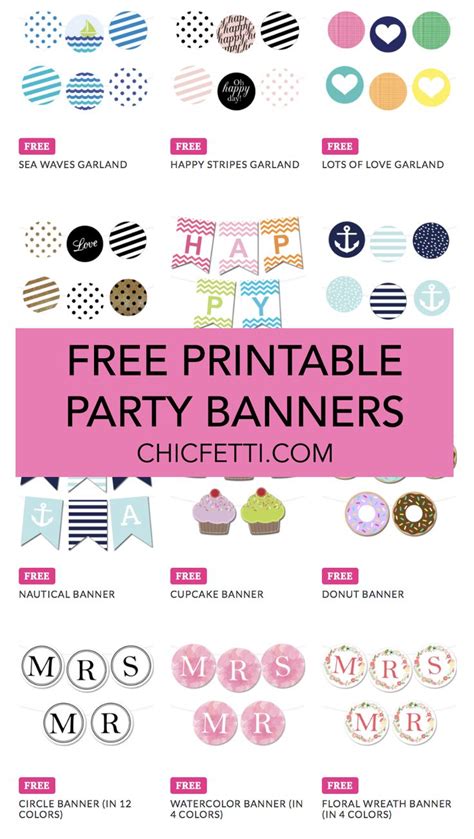 Free Printable Banners for Special Occasions