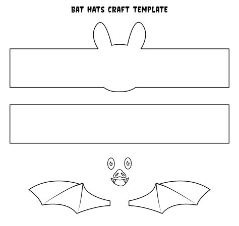 A free printable bat hat template is a great way to get into the Halloween spirit