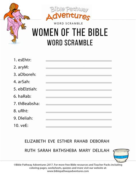 Free Printable Bible Games for Kids