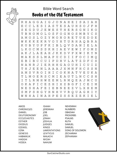 Free printable Bible word searches for kids