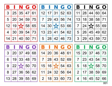 Free Printable Bingo Cards Per Page Templates Gallery 6