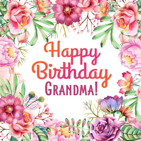 Free Printable Birthday Card Templates for Grandma