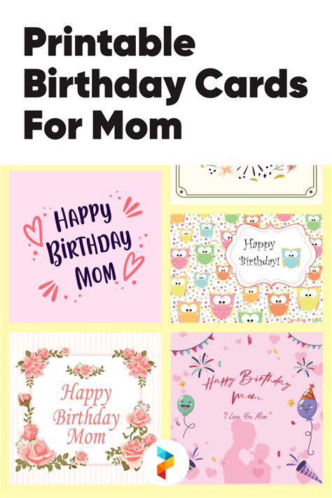 Free Printable Birthday Card for Mom with Beautiful Design