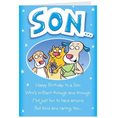 Free Printable Birthday Cards for Son Download