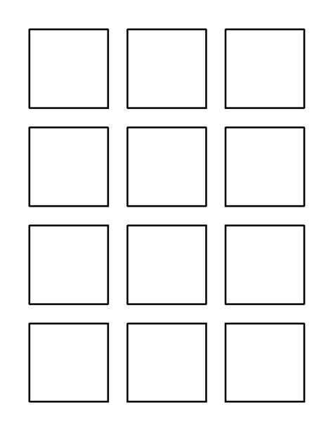 Free Printable Blank Square Templates