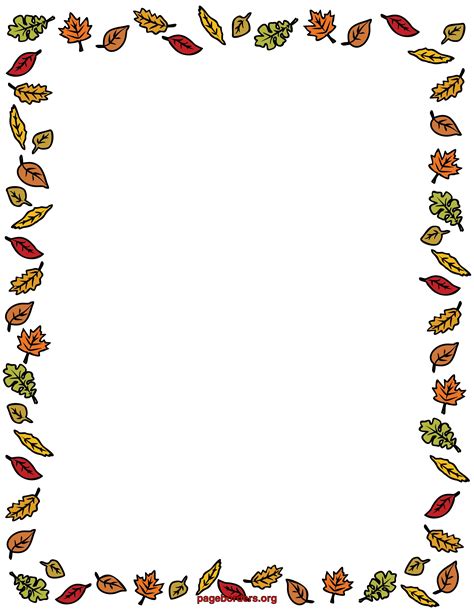 Free printable borders for autumn-themed projects