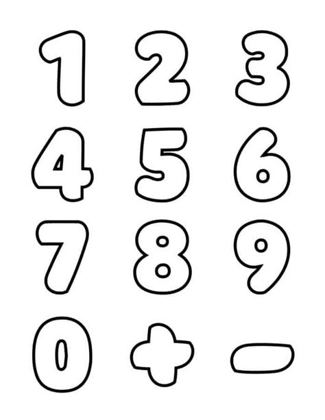 Free Printable Bubble Letters Numbers