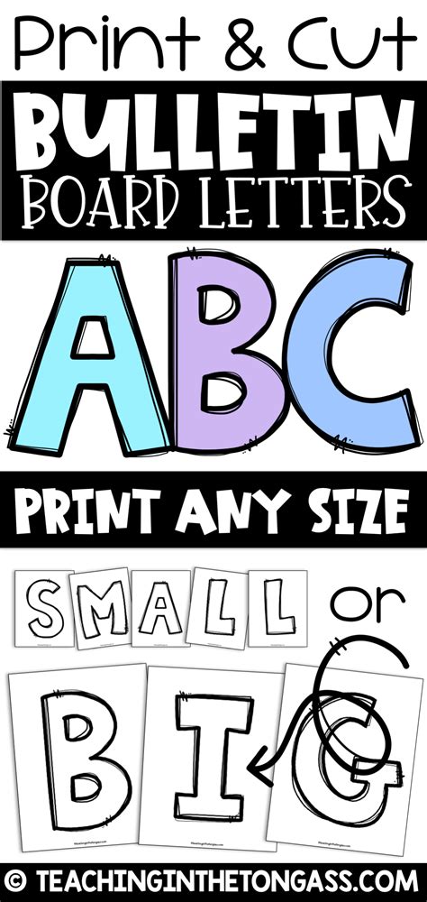 Free Printable Number Letters for Bulletin Boards