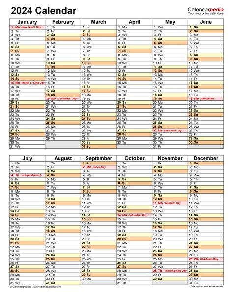 Free Printable Calendar Templates 2024