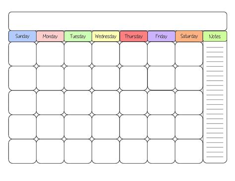 Free 11x17 Printable Calendar Templates