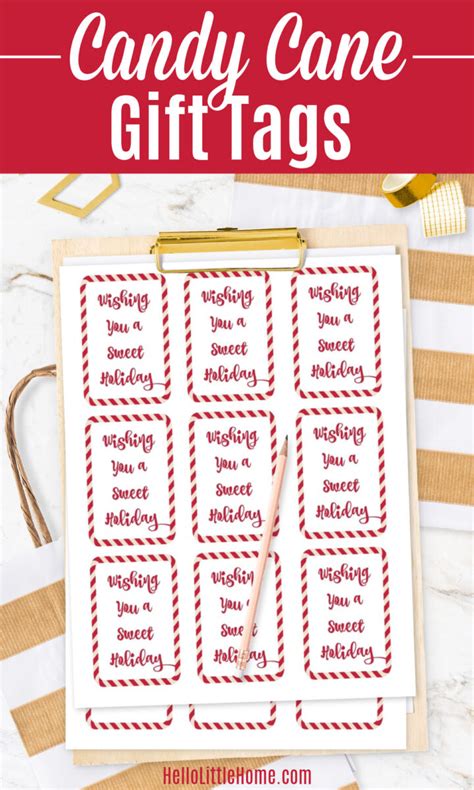 Free Printable Candy Cane Tags