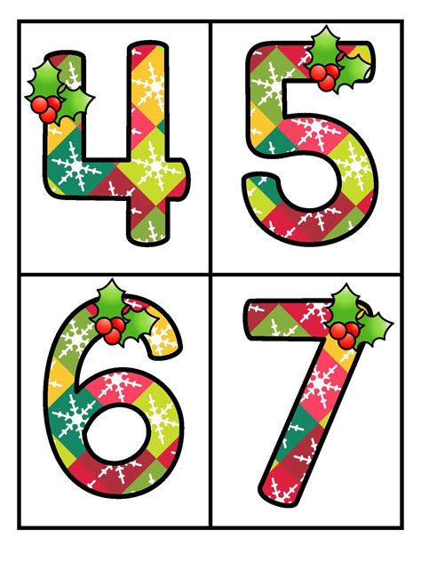 Free printable Christmas number 10