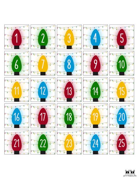 Free printable Christmas numbers for holiday parties